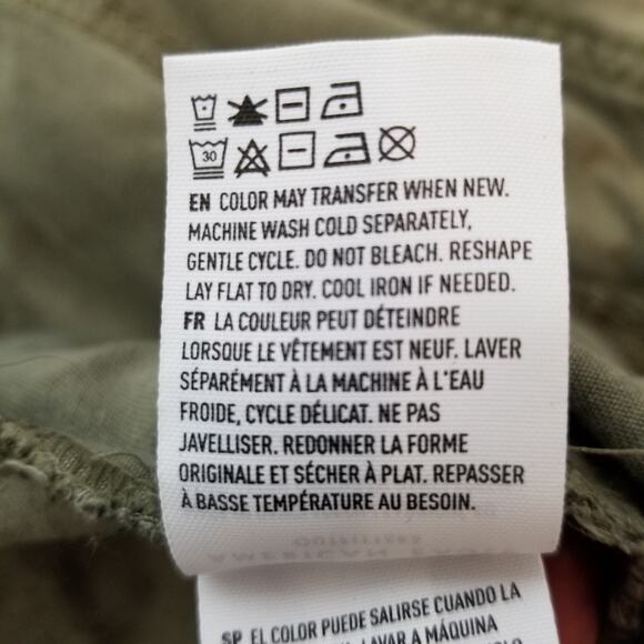 American Eagle Outfitters Women's Zip Front Army Green Utility Jacket Size Small - Picture 5 of 6